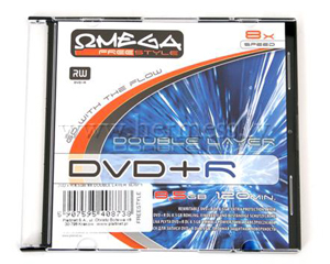 Disks DVD+R DL 8.5Gb, apdrukjams, Jewel kastt 1gab.